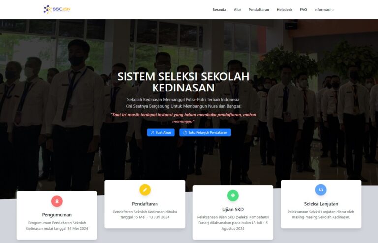 Pendaftaran Sekolah Kedinasan 2024