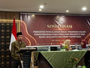 Sosialisasi Persiapan Pencalonan Bakal Pasangan Calon Perseorangan Pada Pemilihan Walikota dan Wakil Walikota Mataram Tahun 2024